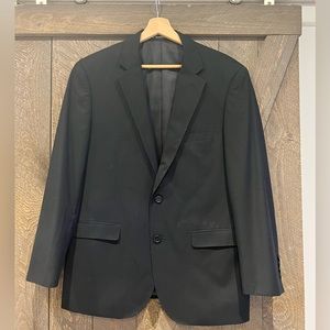 Black suit coat and pants